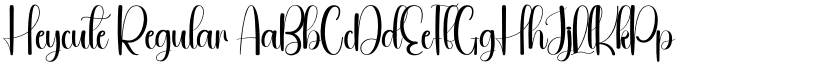 Heycute Regular font