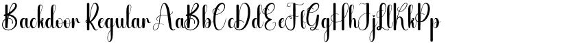 Backdoor Regular font