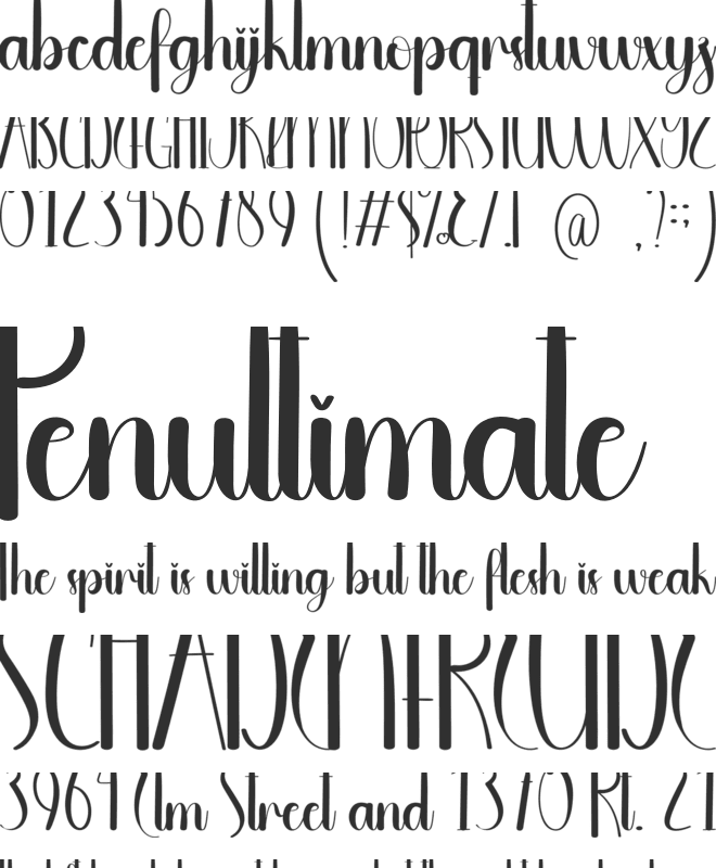 Welcomeday font preview