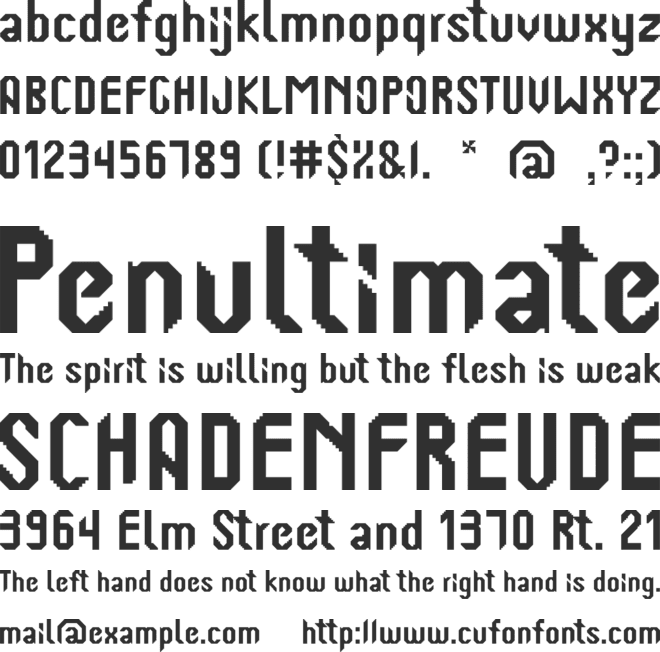Stepalange font preview