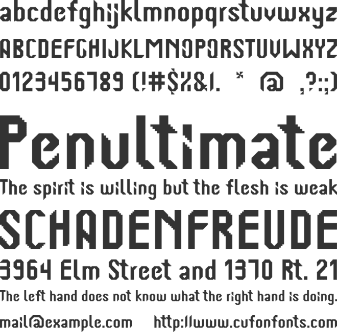 Stepalange font preview