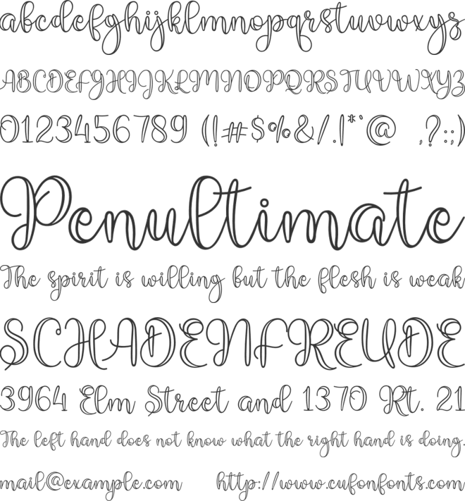 Bigcake font preview