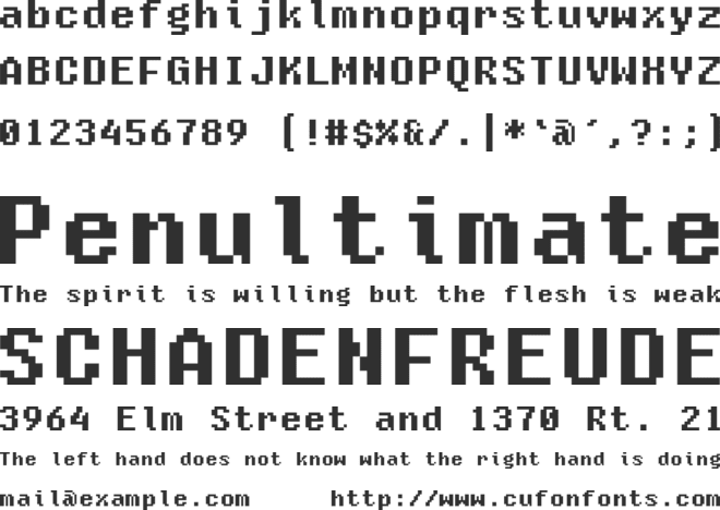 Nihonium113 Console font preview