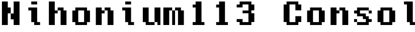 Nihonium113 Console Monospace font
