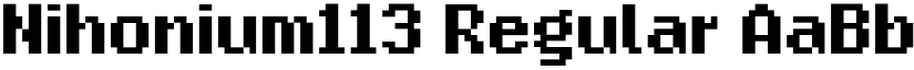 Nihonium113 Regular font