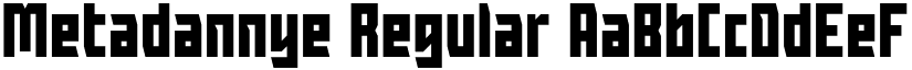 Metadannye Regular font
