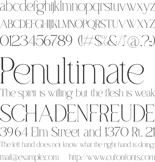 THE BERLIN font preview
