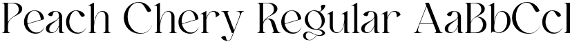 Peach Chery Regular font