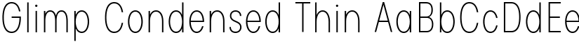 Glimp Condensed Thin font