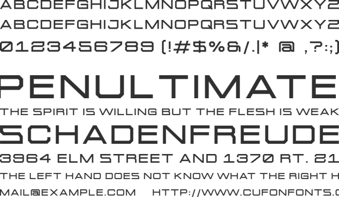 Talex font preview