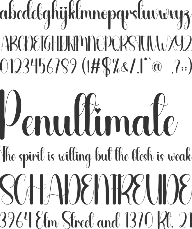 South Handmade font preview