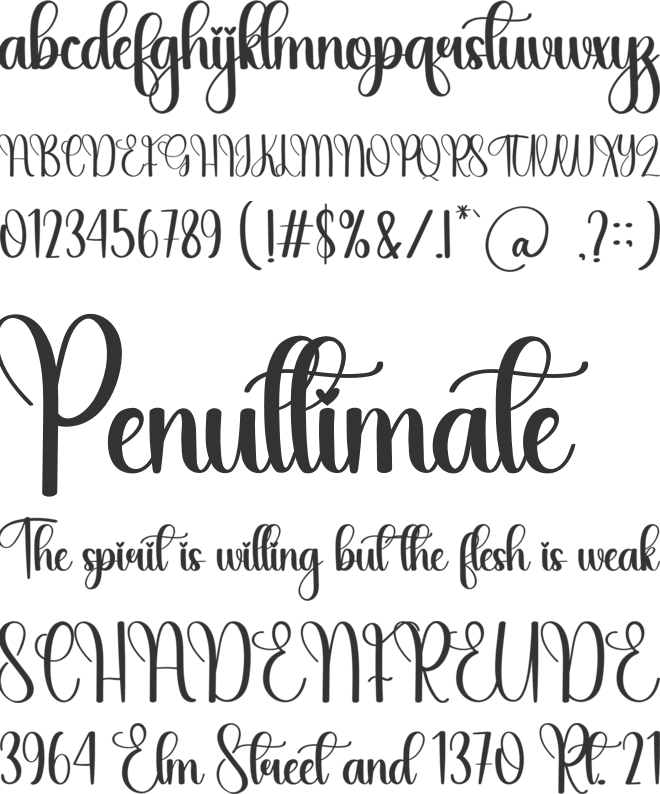 Love Friend font preview