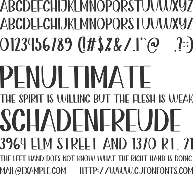 Indoor School font preview