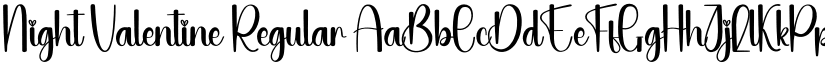 Night Valentine Regular font