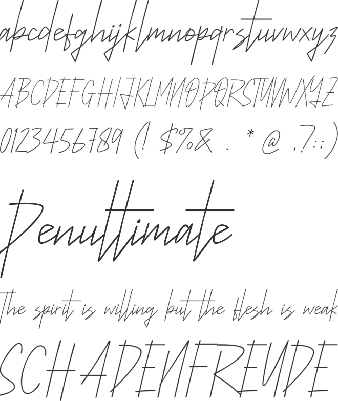Maletta font preview