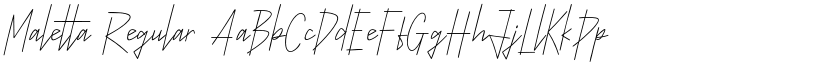 Maletta Regular font