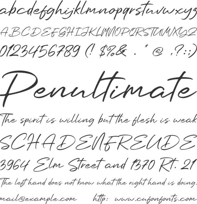 Beauty Wind font preview