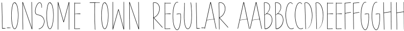 Lonsome Town Regular font