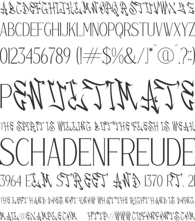 Gravity Ventore font preview