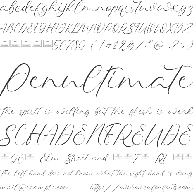 Chudleigh font preview