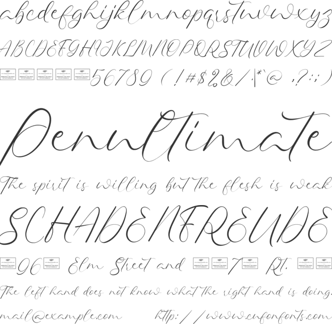 Chudleigh font preview