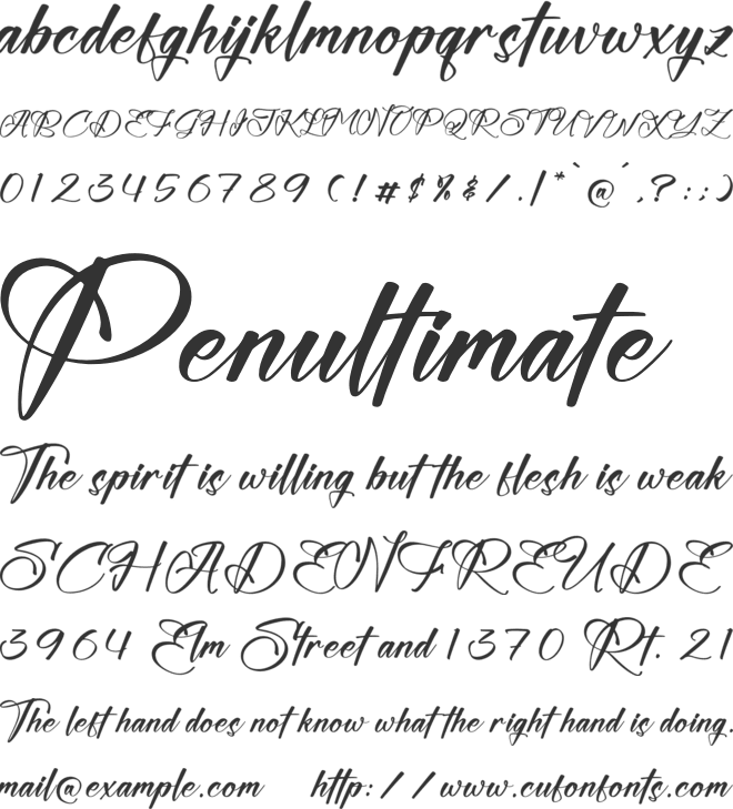 Alodinya Silvestte font preview
