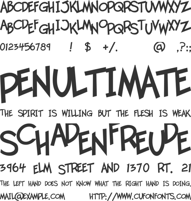 Twelve Ton Goldfish font preview