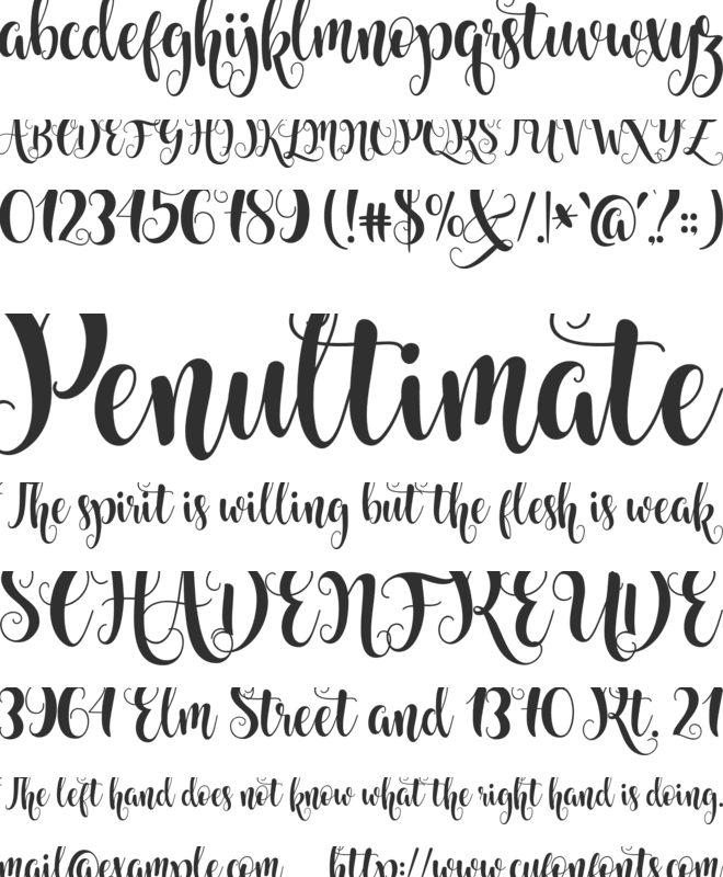 Starfish font preview