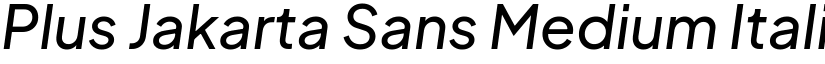 Plus Jakarta Sans Medium Italic font