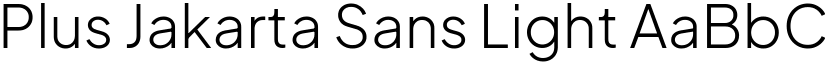 Plus Jakarta Sans Light font