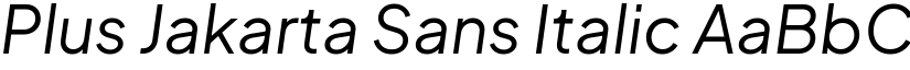Plus Jakarta Sans Italic (Variable) font