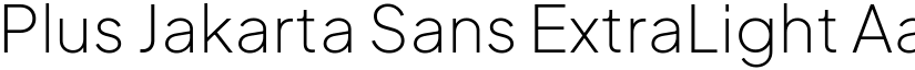 Plus Jakarta Sans ExtraLight font