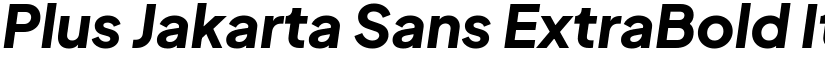 Plus Jakarta Sans ExtraBold Italic font