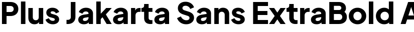 Plus Jakarta Sans ExtraBold font