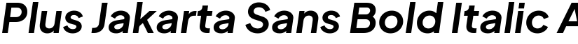 Plus Jakarta Sans Bold Italic font