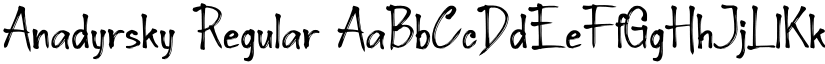 Anadyrsky Regular font