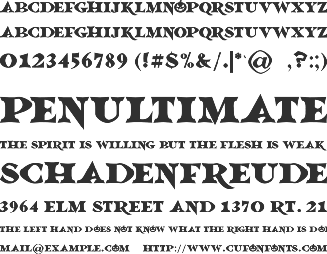 Halloween Horrors 2023 font preview