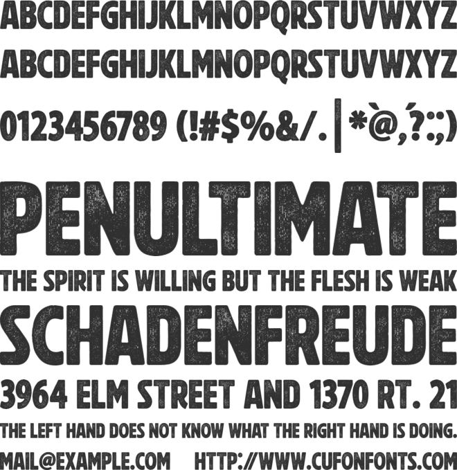 Rushford Printed font preview