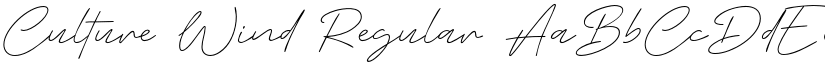Culture Wind Regular font