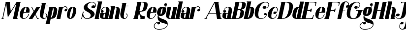 Mextpro Slant Regular font