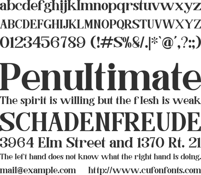 Caster Serif font preview