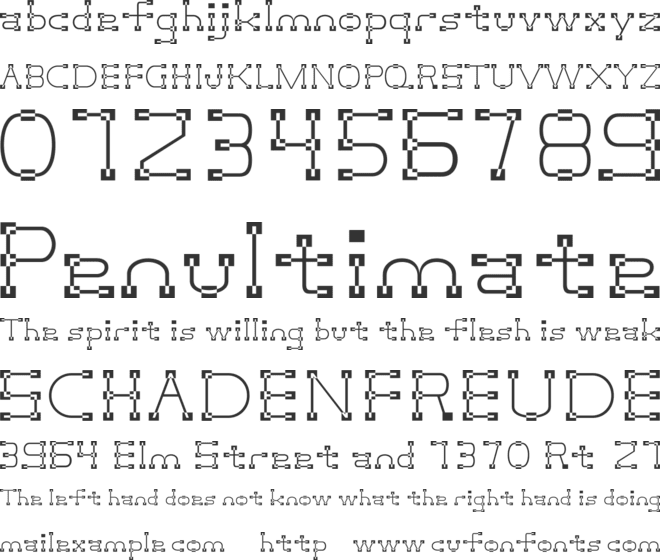 Trembx Z  font preview