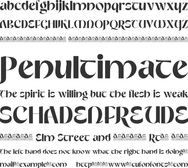 Sragentina font preview