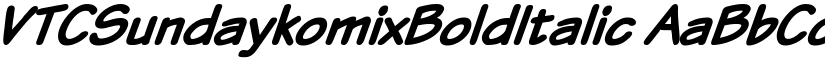 VTCSundaykomixBoldItalic font