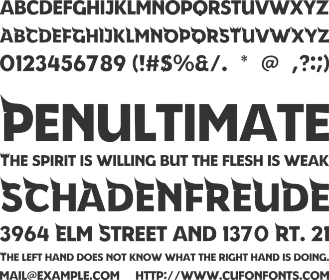 Rendang font preview