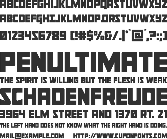 Tower of Silence font preview