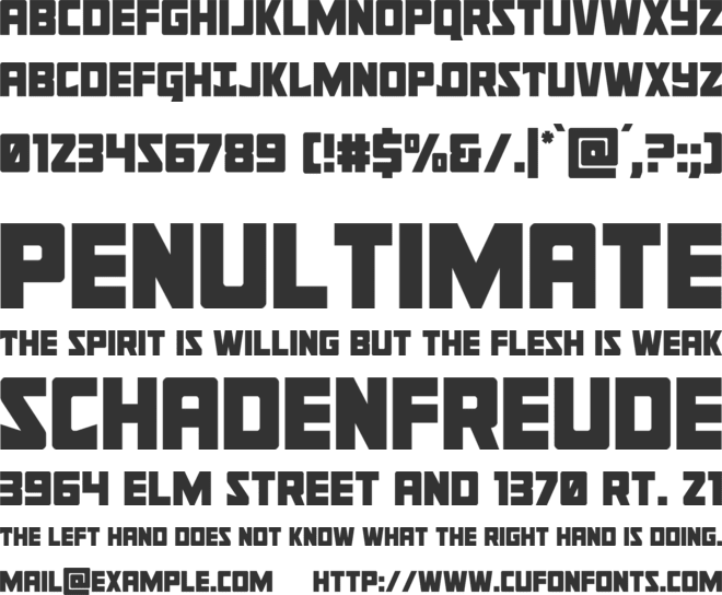 Tower of Silence font preview