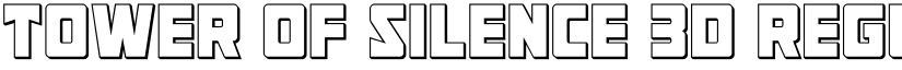 Tower of Silence 3D Regular font