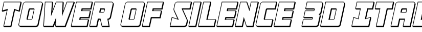 Tower of Silence 3D Italic Regular font