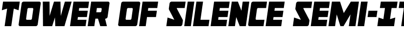 Tower of Silence Semi-Italic Regular font